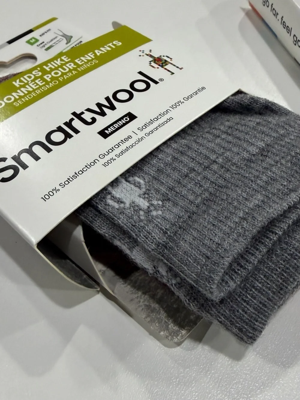 SmartWool Kids Medium Light Cushion Hiking Socks 3-Pack Crew Grey Red NWT